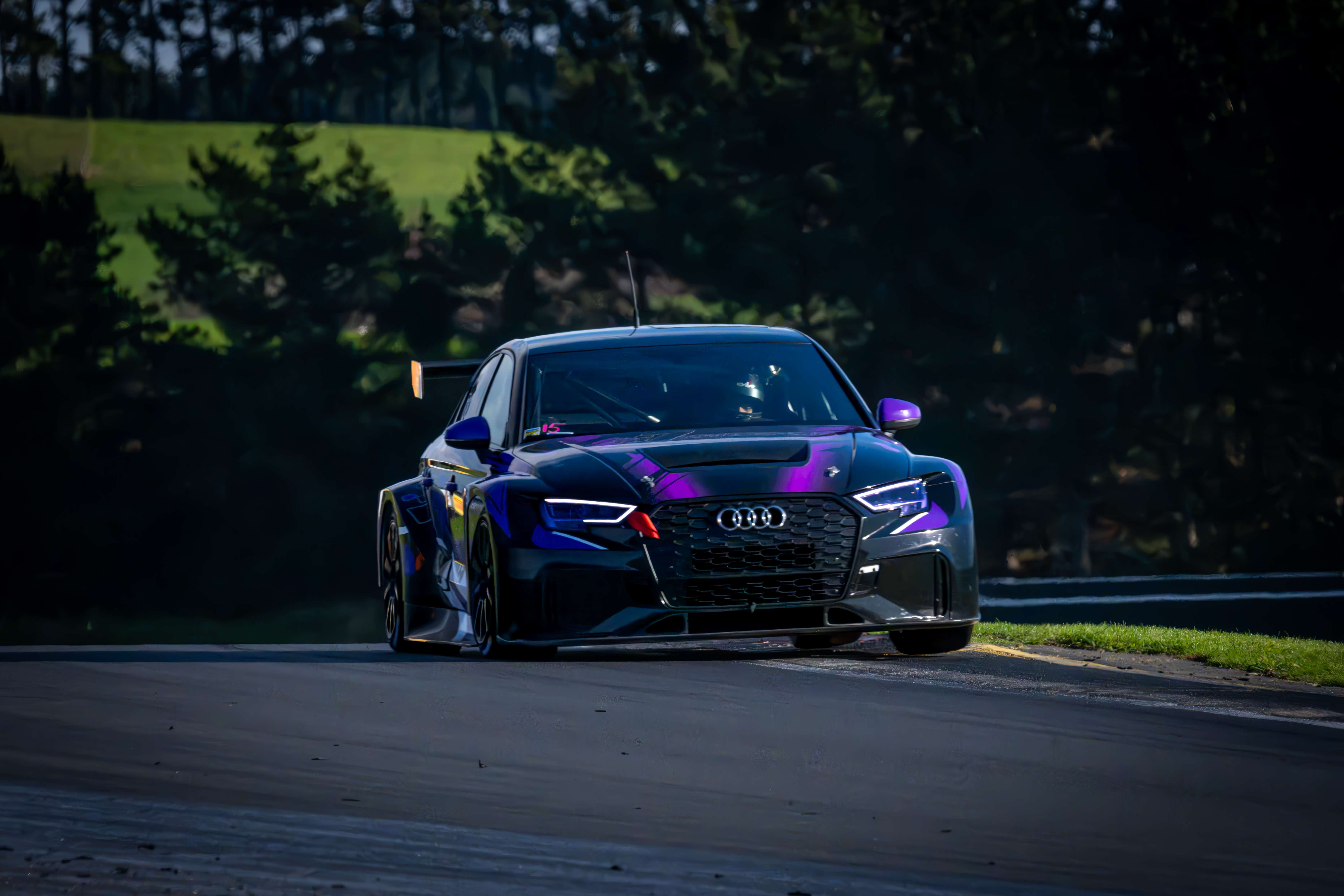 Audi race car on track